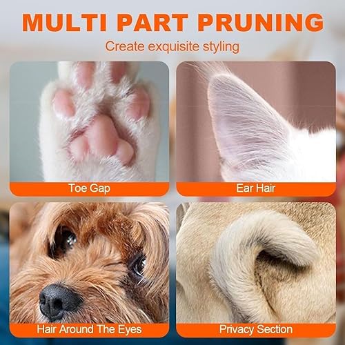 Miniatura 8 de Recortadora de patas de perro con luz LED, recortadora de patas eléctrica de seguridad mejorada para perros y gatos, limpiador de patas de 35 dB,