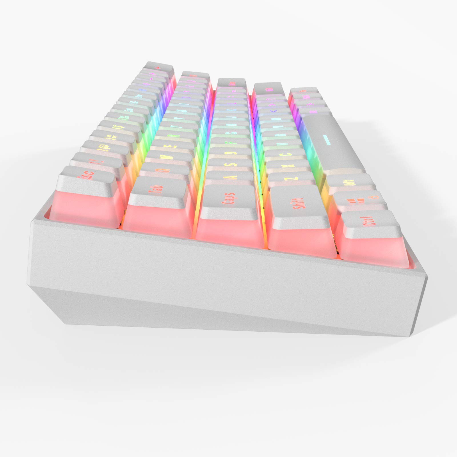DIERYA PBT Keycaps,Standard 108 TKL 61 Key Pudding Double Shot