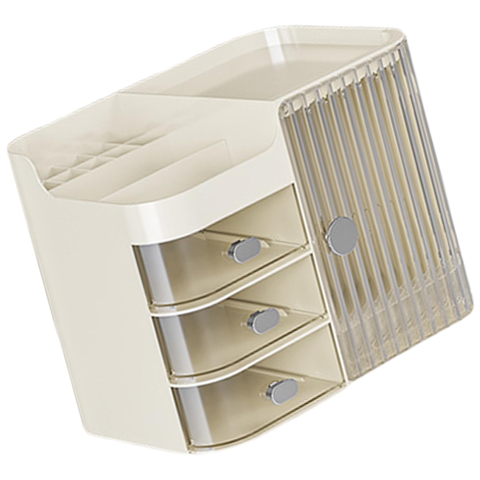 ZHANGYEZHAN Functional Cosmetic Storage Box Organizers Stylish Makeup Storage Solution with Dustproof Covers and Easy Access Drawers Vanity Organizers