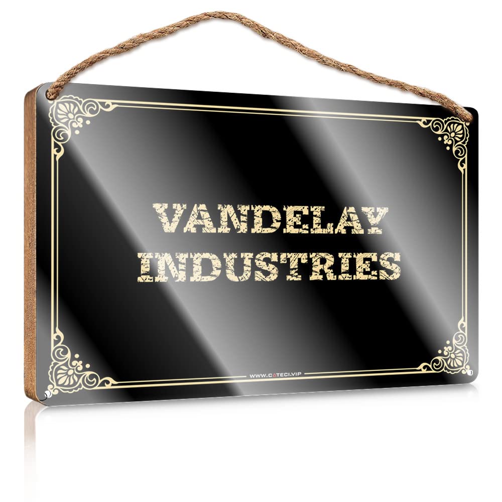 MAHQPZXSF Signs For Home Decor Vandelay Industries Wooden Sign Home Decor Clearance Farmhouse Outdoor Wall Decor(15X28CM)