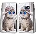 i-Case Etui en PU 360 Protection Full Cuir pour Samsung Galaxy S6 Coque Flip Case Housse à Rabat Portefeuille Étui et Silicone Interne Cover Anti Choc Poche Motif Chat à Lunettes Bleu Protection