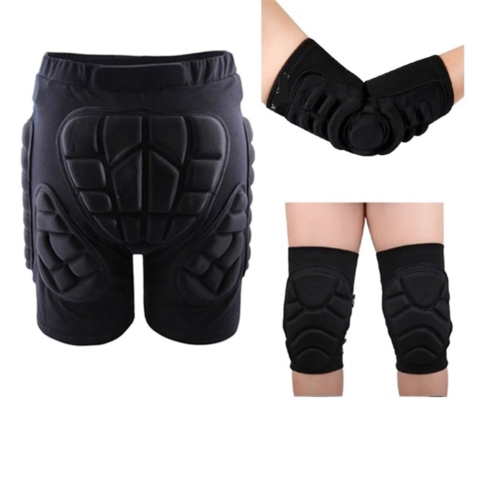 Short de Ski Rembourré XS-3XL Sports de Plein air Ski Skate Snowboard Protection Ski Protecteur Patinage Protecteur Hanche Rembourré Shorts(3 in 1,XX-Large)