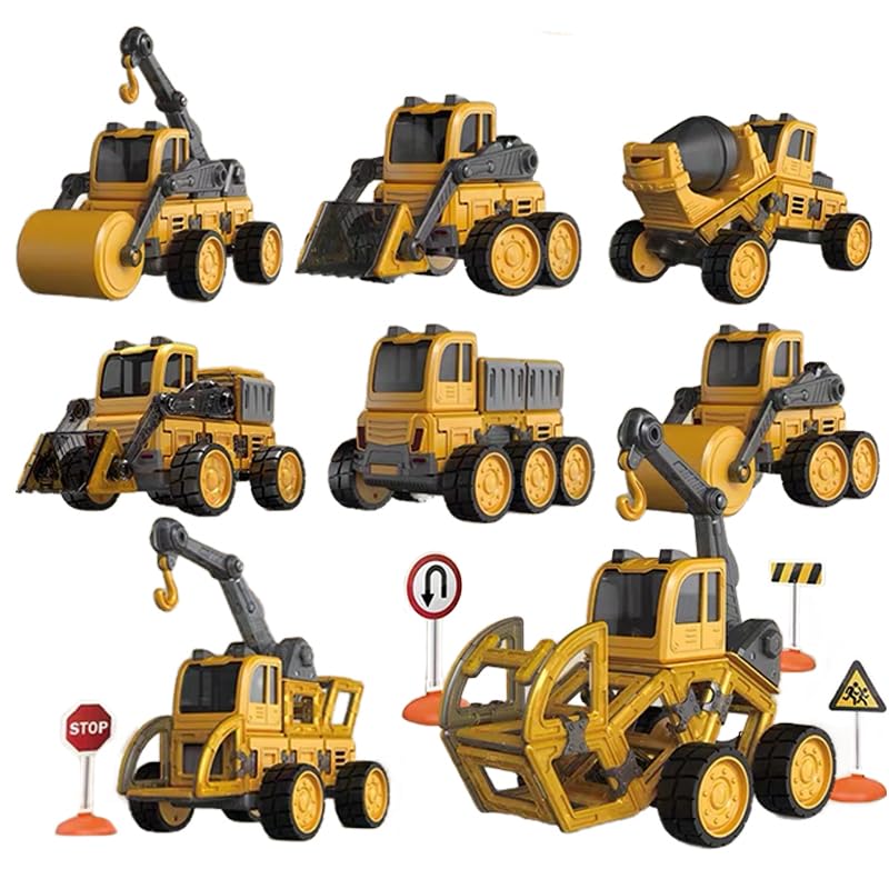 Amazon.co.jp: 8+N 車種変形 マグネットブロック 建設車両 軍事車両