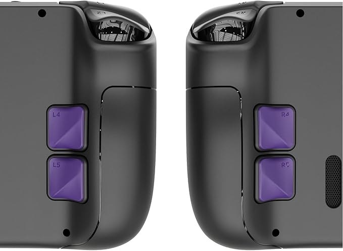 Skull & Co. Back Button Enhancement Set, Improvement Button Protection Kit for Steam Deck- Galactic Purple, 4pcs