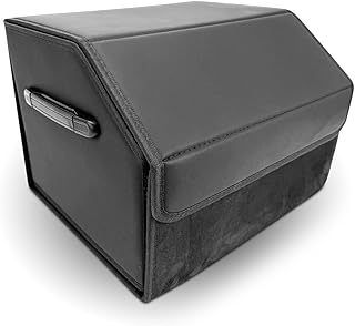 Gohytal Car Boot Organiser, Waterproof Boot Organiser Boot Bag with Lid Handles, Foldable Storage Box, Accessories for Tools, Organiser, Boot Bag