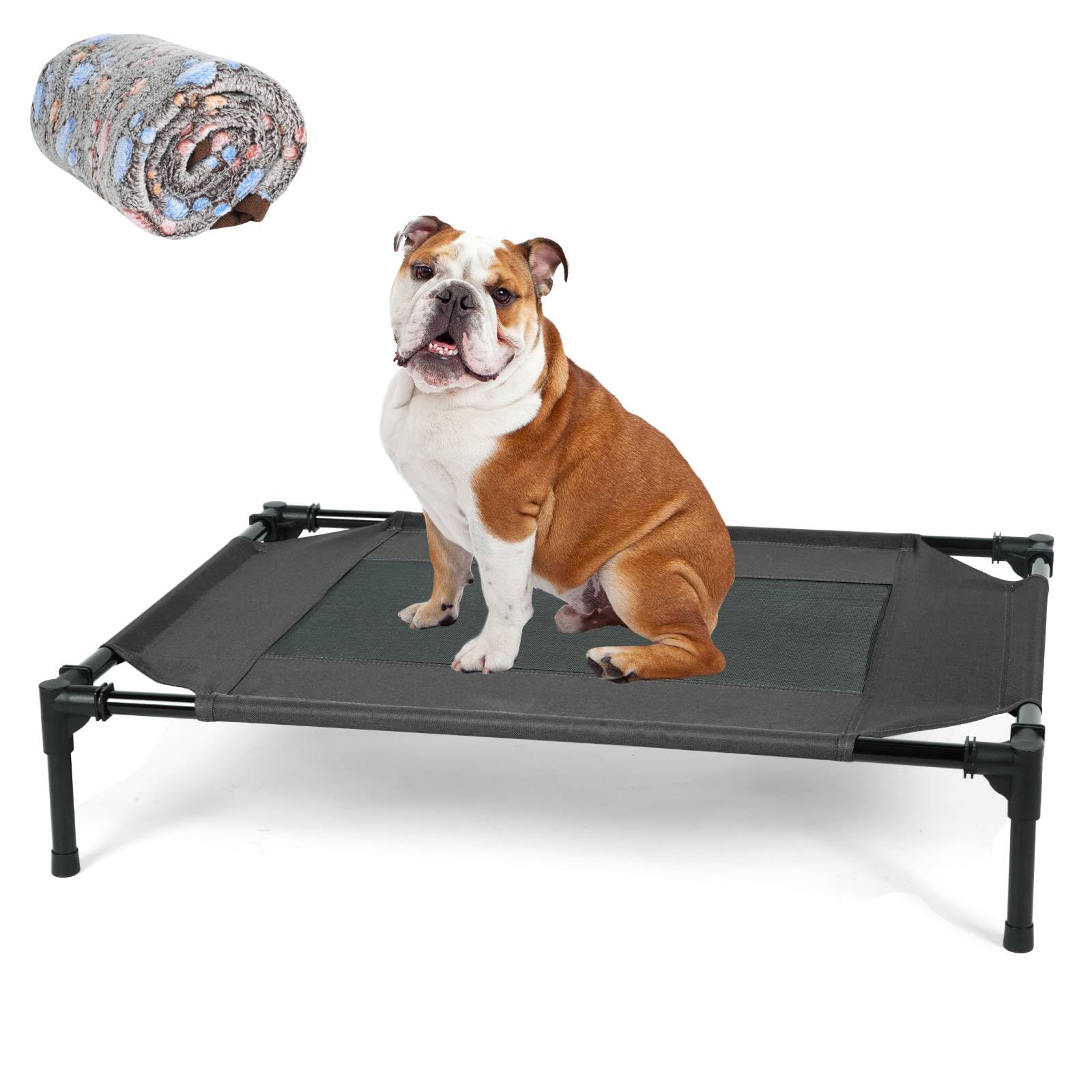Titwest Cooling Elevated Dog Bed, Outdoor Raised Dog Cots Beds for