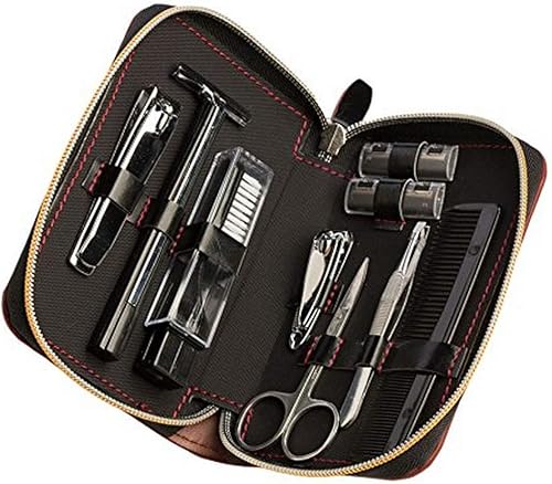 sanis Empresas 5.75x 1.75x 3.5" Grooming Kit Negro Bolsa 9Pieza