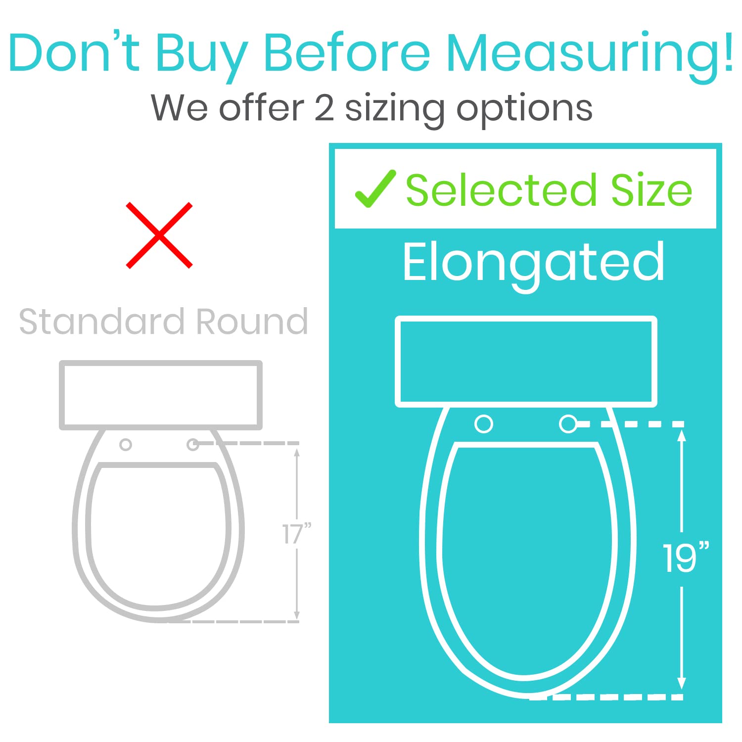 Buy Vive Hinged Toilet Seat Riser Elevated, Raised Seat Lifter for