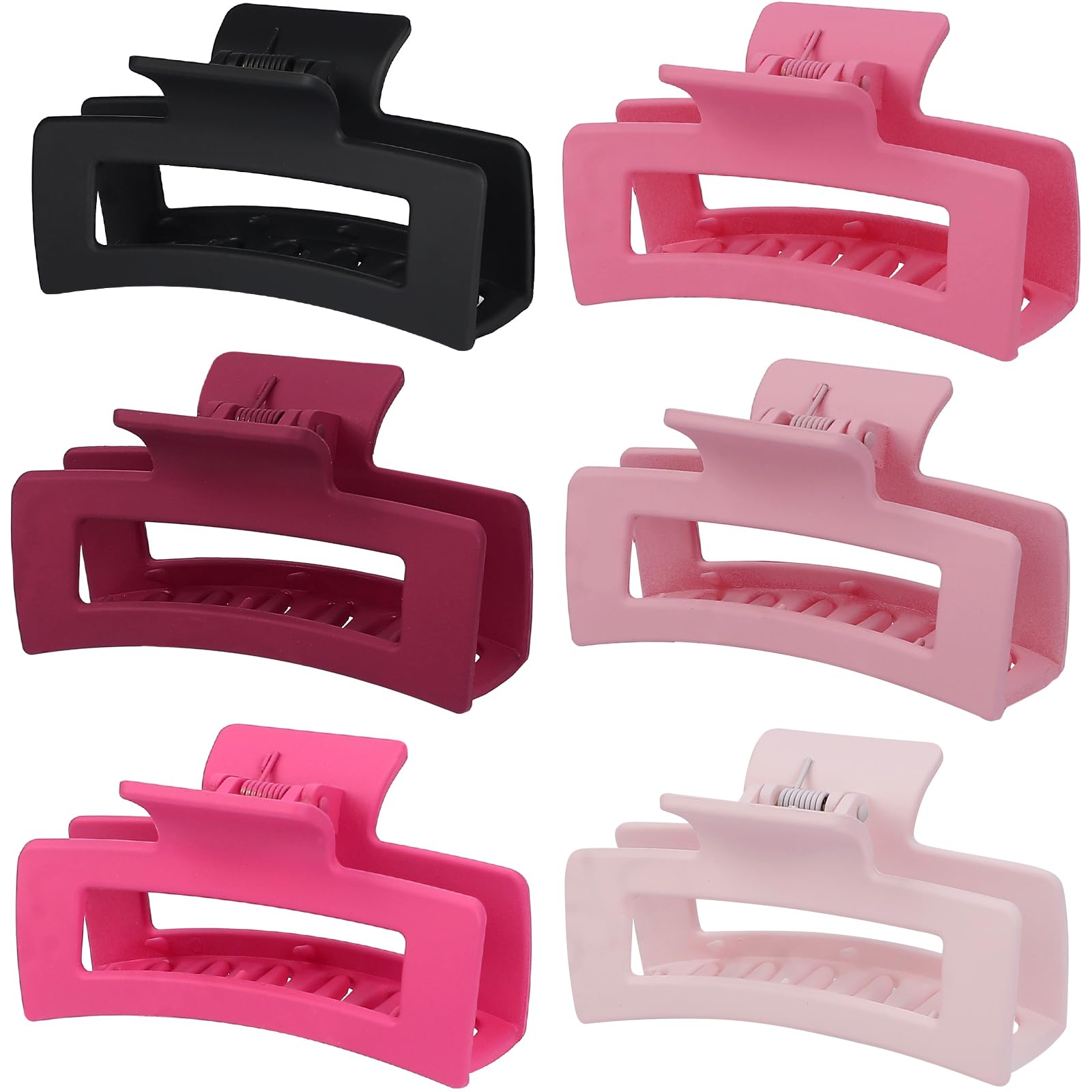 Photo 1 of Sisiaipu 3.5 Inch Hair Claw Clips (6 Pack, Pink)