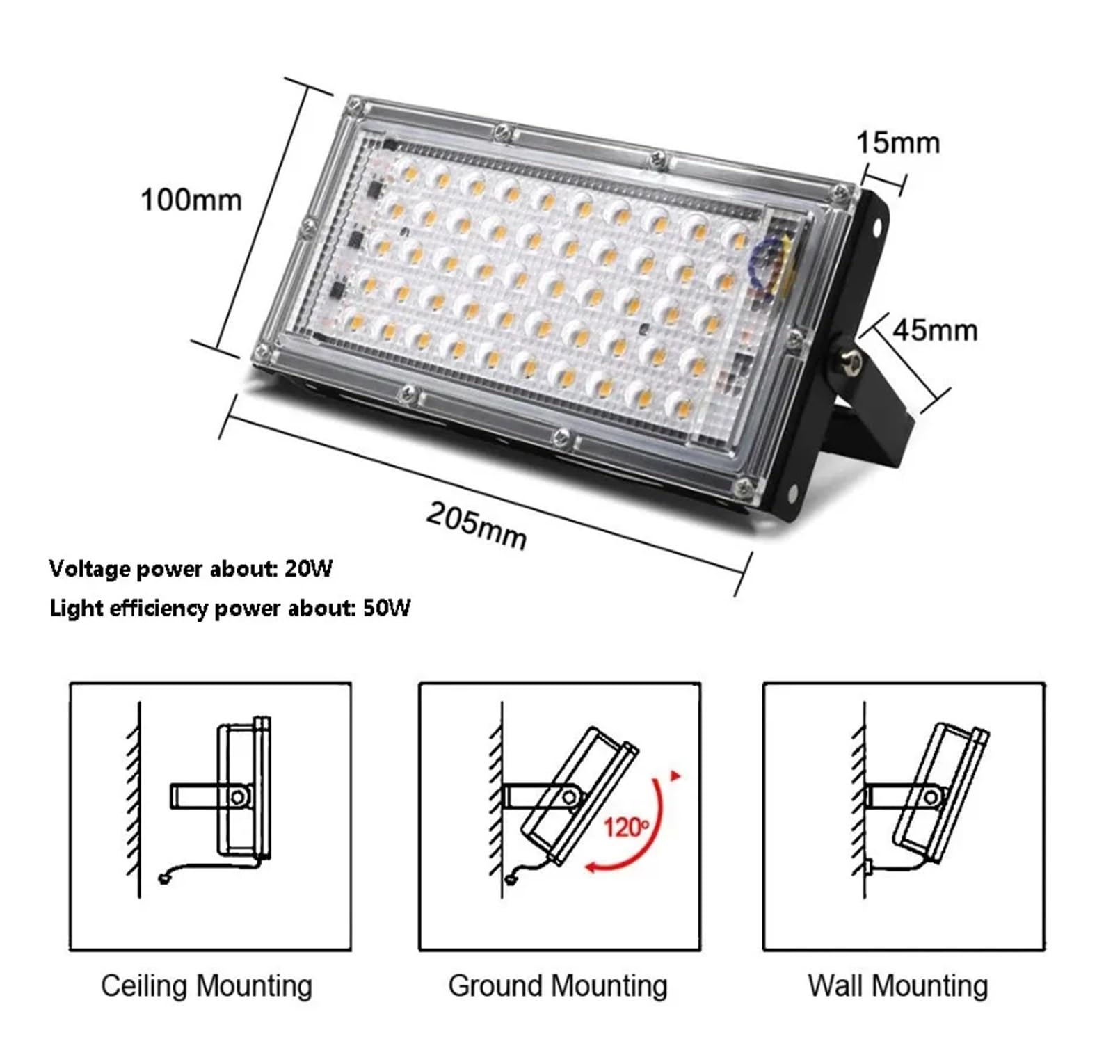 Luz LED UV, Lámpara de curado de resina de 50 W, 100 W, 200 W, 300 W, 395 nm, 405 nm, 365 nm, LED ultravioleta, lámpara de curado de resina, pintura en aerosol, pegamento UV para uñas de gel UV y cura