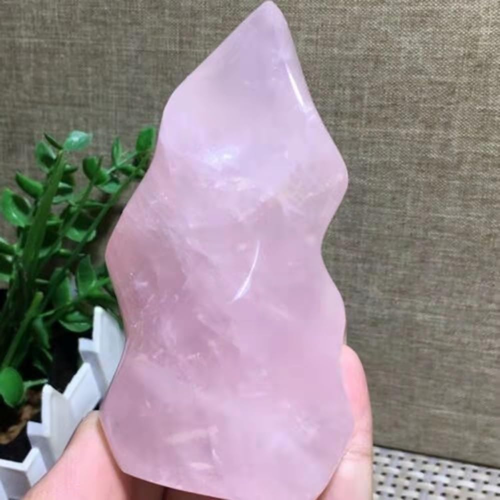 AUOQKQUT Polished Crystal Flame Torch Decor Gift (Size : 200-300g) AUOQKQUT
