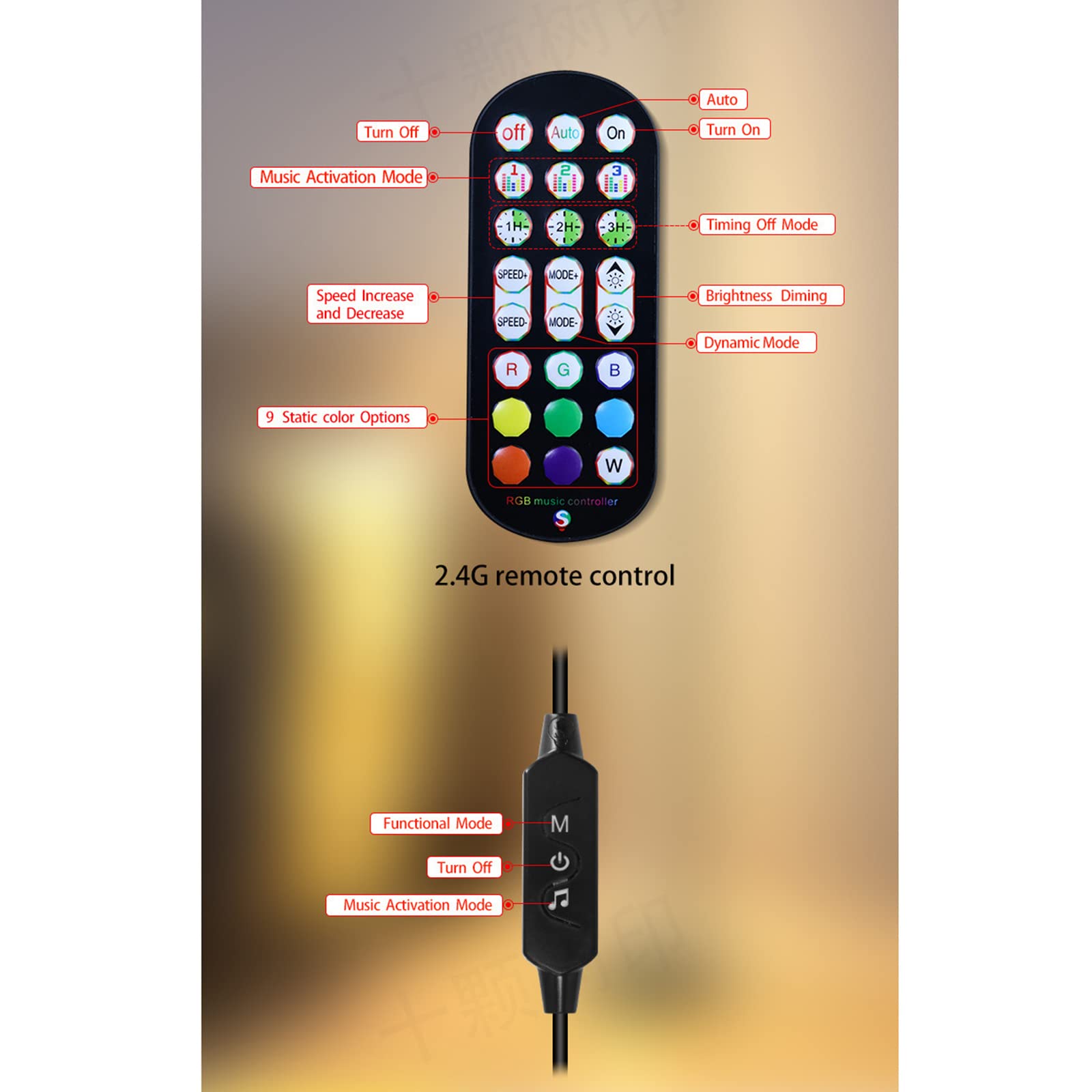 Flatware Barras de luz LED Inteligentes, iluminación Ambiental Que Cambia de Color RGB, luz de Fondo de TV, Luces de Ambiente, Control de aplicación Bluetooth, con 213 Modos dinámicos