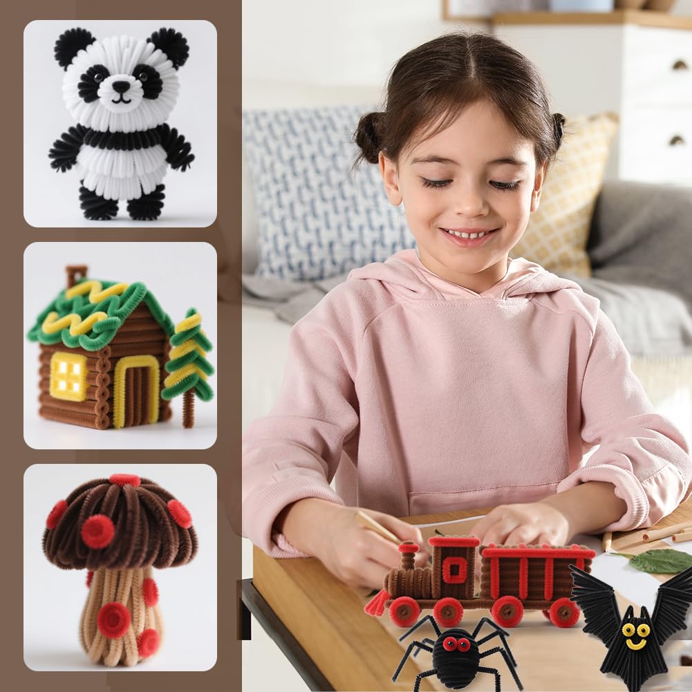 Mnuizu 200pcs Pipe Cleaners,Pipe Cleaners Chenille Stems