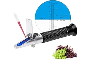 Refractometer for Grape Wine Brewing, Measuring Sugar Content in Original Grape Juice...