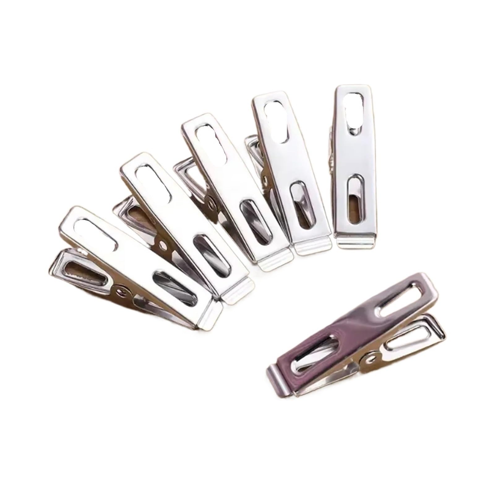 Metal Clothes Pegs 200Pcs Stainless Steel Clothes Pegs Multifunction Metal Laundry Clips Clamp Clothespins For Home Drying Socks for Washing Line Fixing Towel Sock Underwear