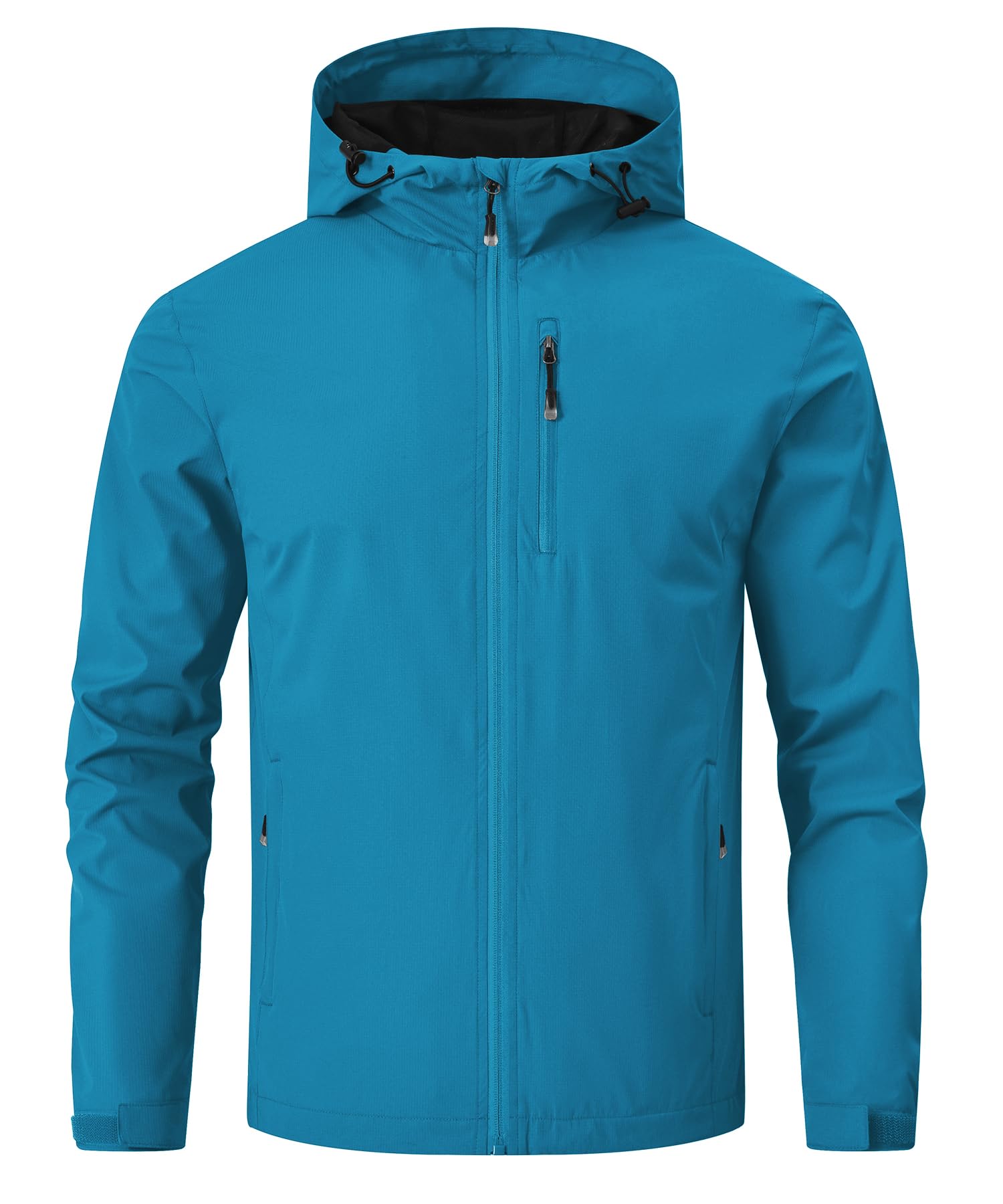 Huayuzh Giacca impermeabile da uomo, giacca impermeabile da uomo, leggera, pieghevole, antivento, softshell, escursionismo, campeggio