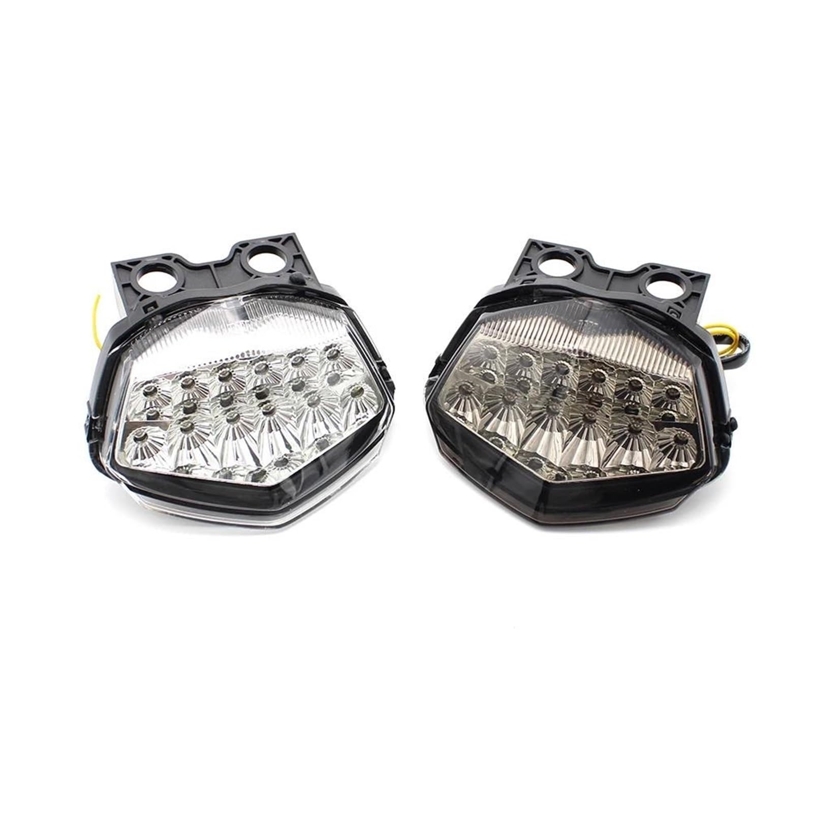 Feu Stop Feu Arrière Intégré pour Moto, Feux Stop, Clignotants, Indicateurs, Lampe pour K&awasaki pour Ninja 250 250R 2008-2012 Clignotants(Clair)