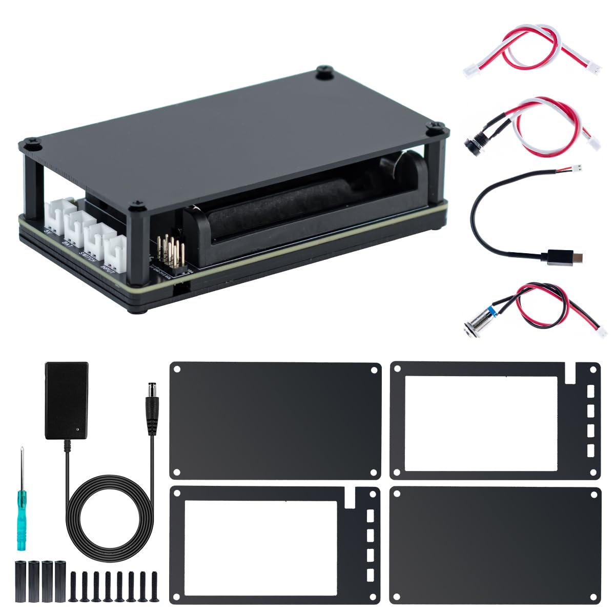 LAFVIN UPS Module 3S Uninterruptible Power Supply Module for Raspberry Pi/Jetson Nano Supports Charging and Power Output at The Same Time 3S & 5V 5A Output