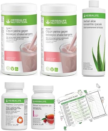 Herbalife 2 Shake Ahududu Ahududu  ay Aloe Vera Thermo Complete Diyet Listesi Set, TYC00188867978