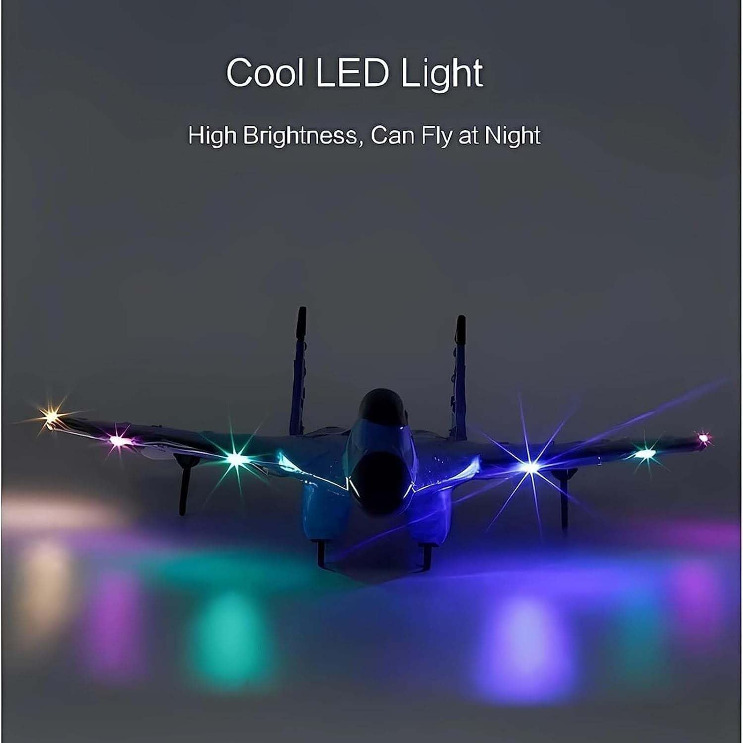 ZY 530 Pro RC Plane Avion de Chasse Télécommandé avec Lumière Jouet Extérieur pour Garçons Rouge