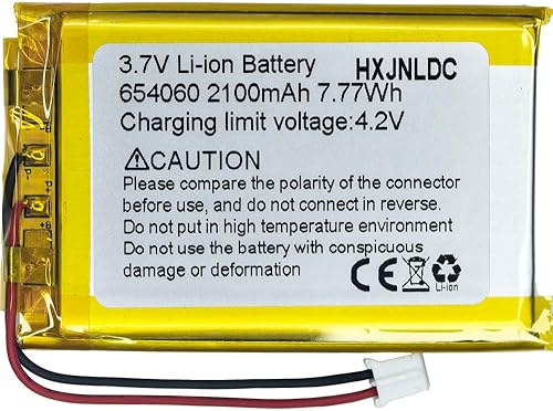 DC 3.7V 2100mAh 654060 (704060) Batería de repuesto de polímero de litio recargable para productos electrónicos DIY 3.7-5V con reemplazo de batería