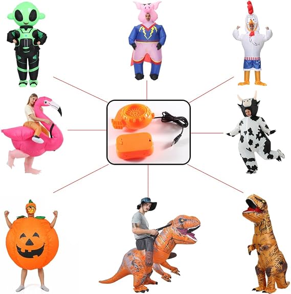 JASHKE Inflatable Costume Accessories Air Pump Fan for Inflatable Costume