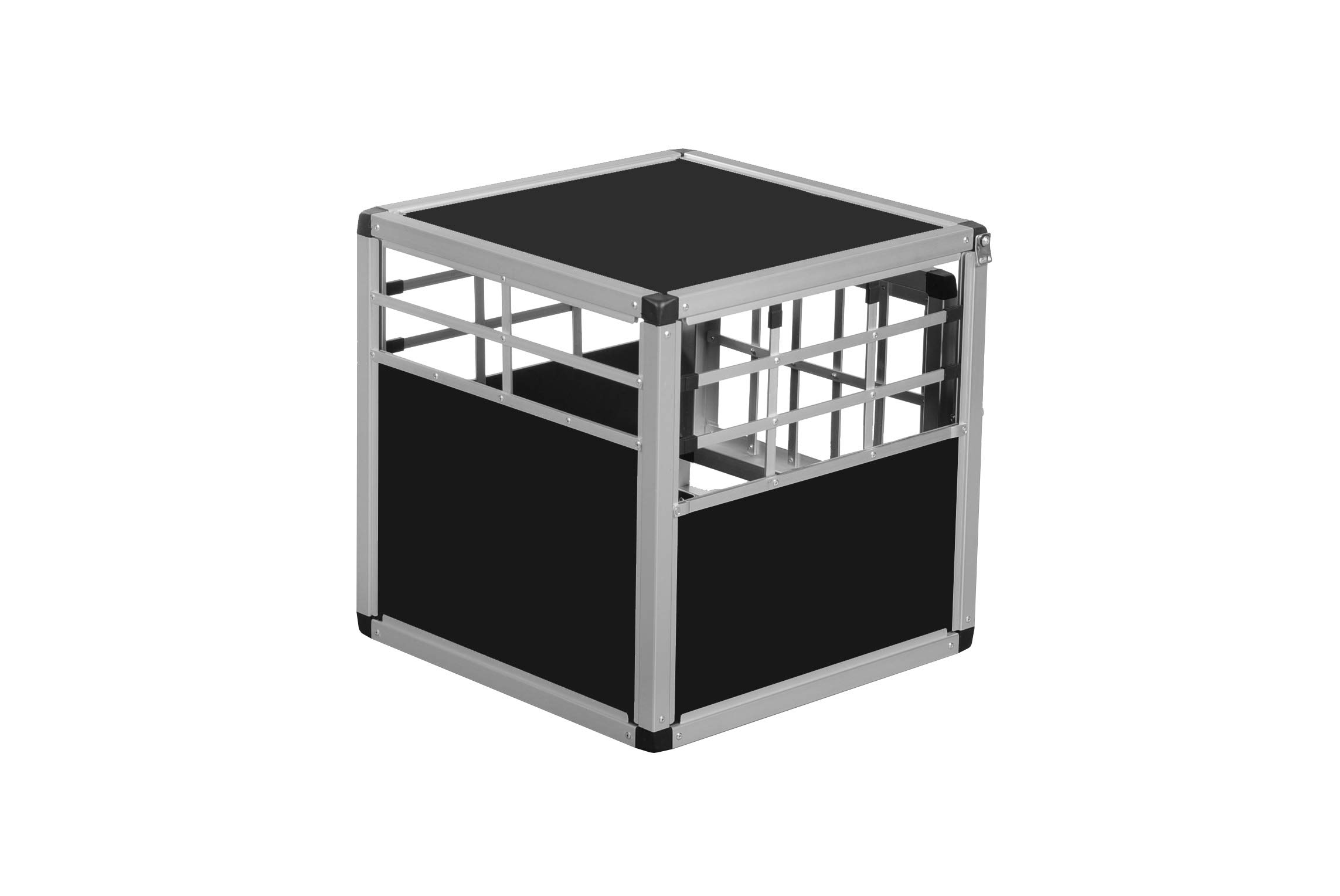 ALPUNA Transportbox N26 – Aluminium Hundebox 50×50×50 cm – Auto Hundebox, sicherer Hundetransport im Kofferraum