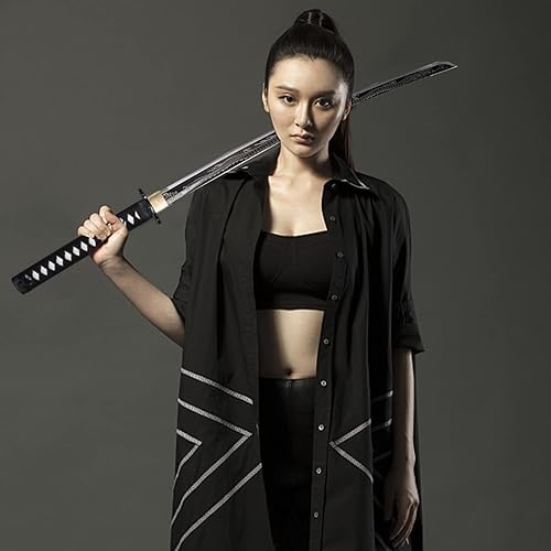 Miniatura 4 de Kamaiwo-10451060 Clay Tempering high Carbon Steel Hademade Heat Tempered Full Handmade Hand Forged Japanese Katana AuthenticSword Real WeaponsFull