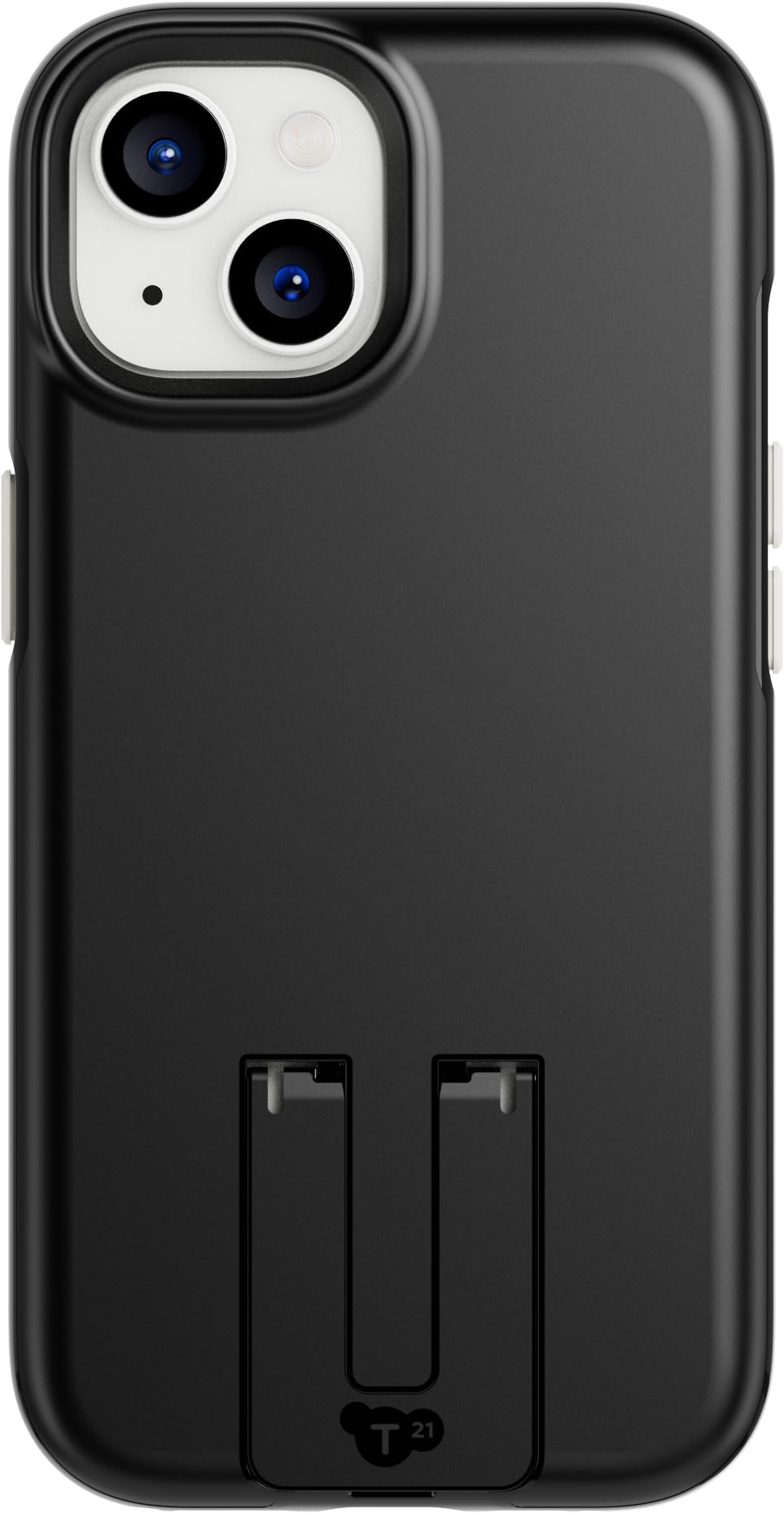 Tech21 EvoCrystal Kickstand case for iPhone 16e / 15 - Compatible with MagSafe - Impact Protection Case - Obsidian Black