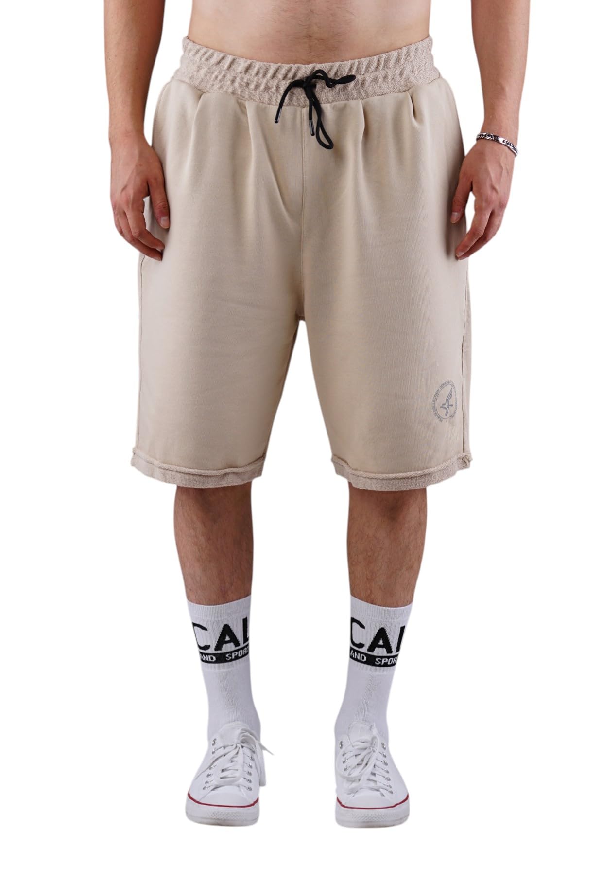 Picaldi DCA Eagle męskie szorty dresowe, bawełniane, ze ściągaczem, elastyczny ściągacz, luźny krój, streetwear