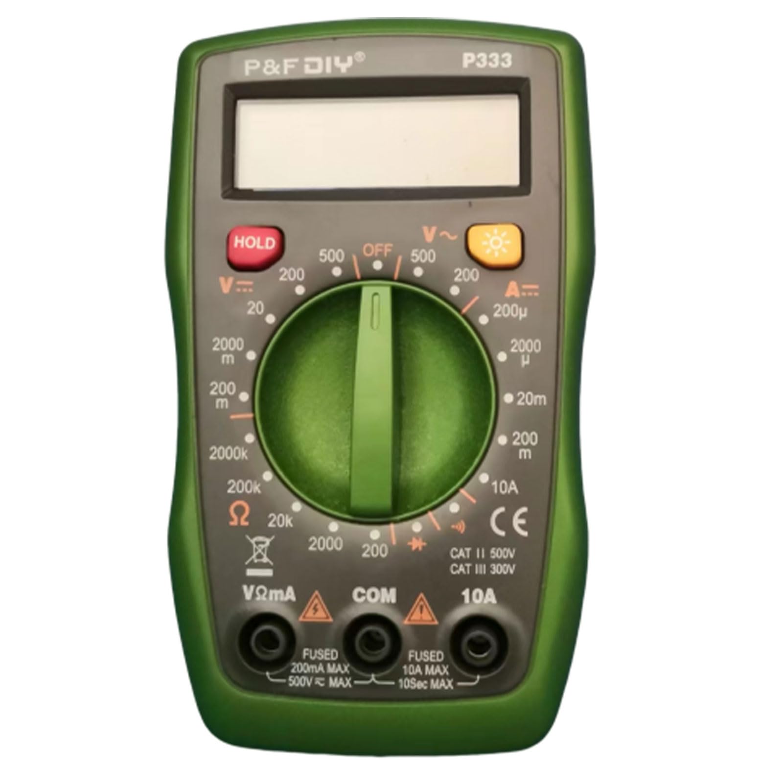 Photo 1 of P&FDIY Multimeter Tester, DC AC Voltmeter Ohm Volt Meter, Digital Multimeter with Backlight Measures Voltage, Resistance, Diode, Current, Battery, Continuity, Tests Wire