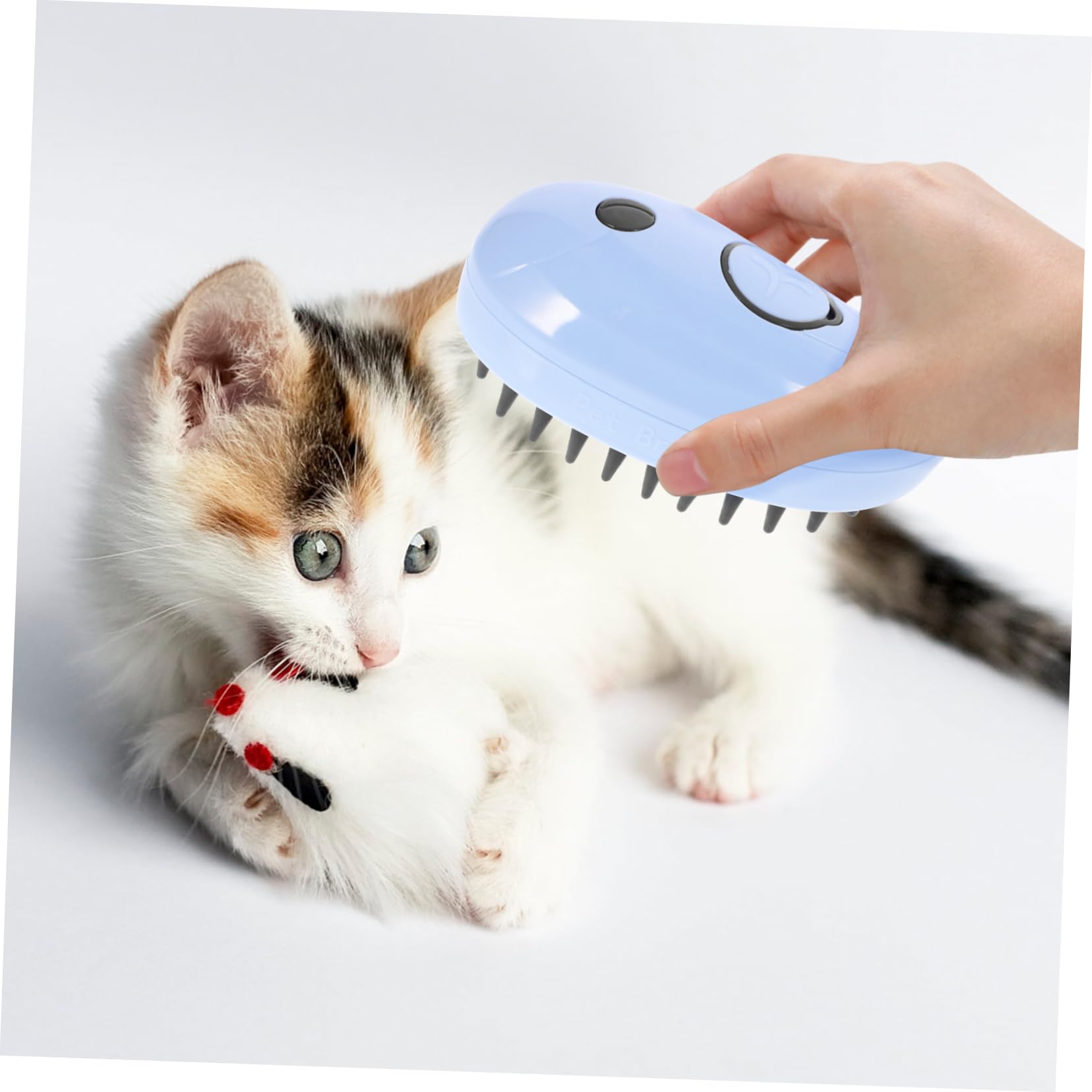 VANZACK 5piezas Cepillo De Vapor Autolimpiante Para Gatos Masaje Cepillo Multifuncional Para Eliminar Pelo Enredado y Bañar