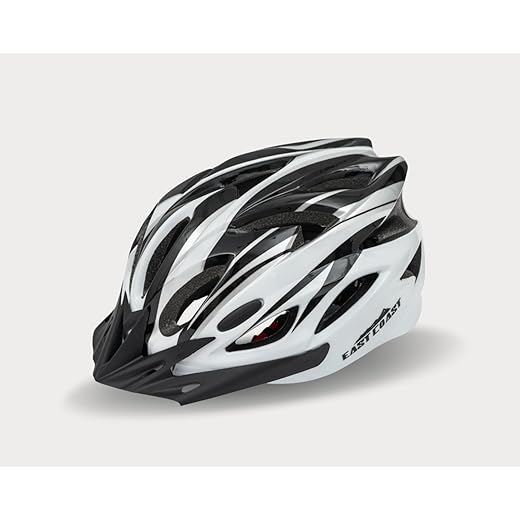 EAST COAST Adjustable Cycling Helmet for Men and Women | Padded Lightweight Mountain Bike Cycle Helmet for Kids and Adults (White)