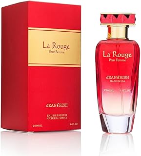 Jean Rish La Rouge Eau De Parfum - Perfume para mujer (3.4 onzas líquidas/3.4 fl oz) con notas de mango, jazmín y vainilla, fragancia de lujo y larga duración, fabricado en Estados Unidos