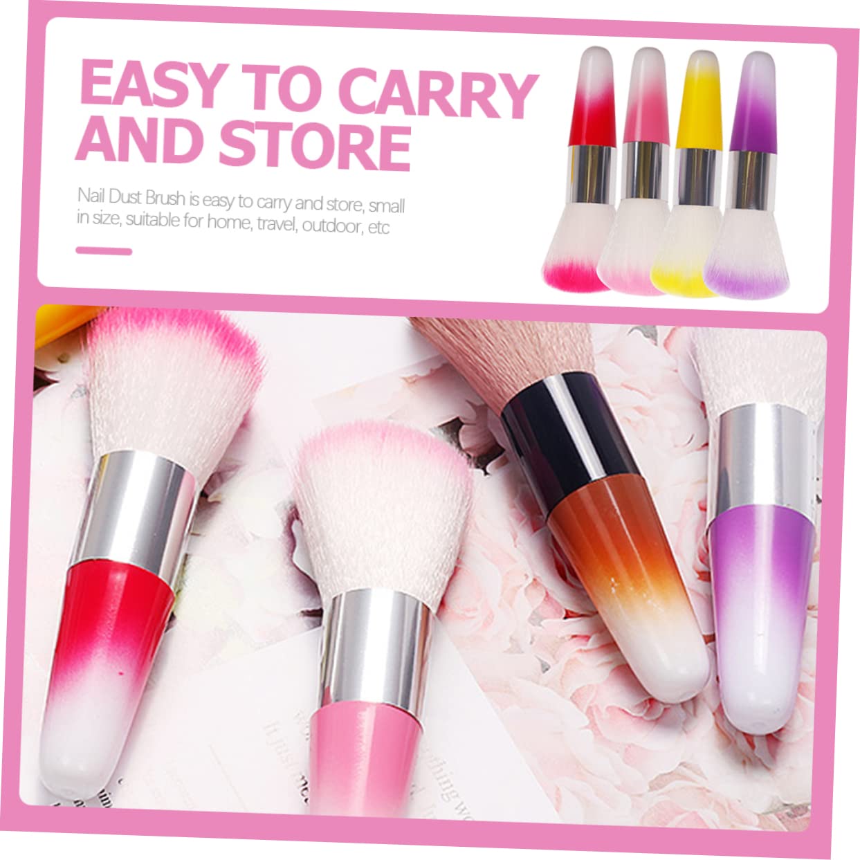 Healvian 20pièces Pinceaux De Maquillage Ergonomiques Pour Brosse De Nettoyage Manucure Poudre Set De Beauté