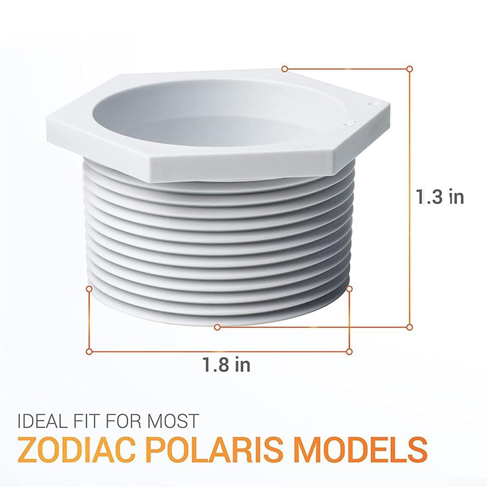 Raccordo A Parete Per Pulitore Polaris: Testa Esagonale UWF, Compatibile 480/380/360 E Turtle, Ricambio 6-500-00