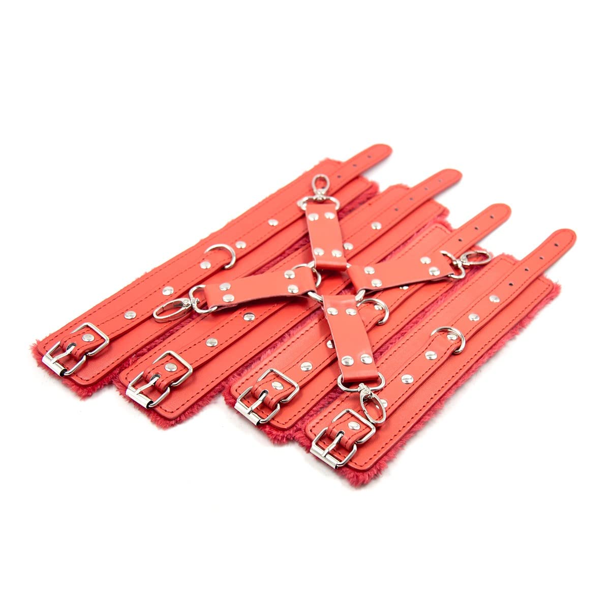 1 Pulsera de Cuero Rojo de Felpa Un Accesorio de Juego Femenino para Parejas para añadir a su diversión，Ajustable