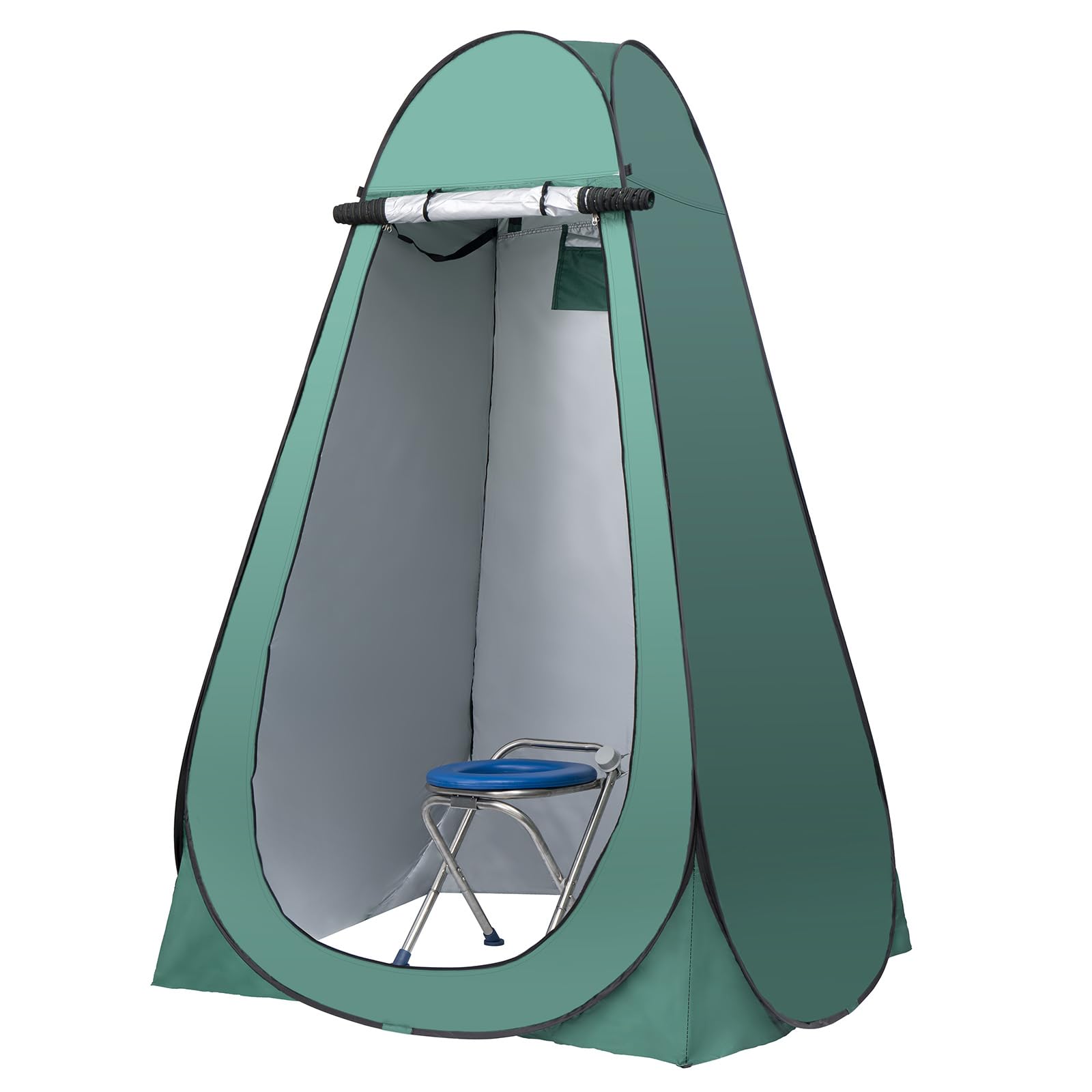 Glolaurge Portable Toilet with Pop Up Privacy Tent, Camping Toilet Tent