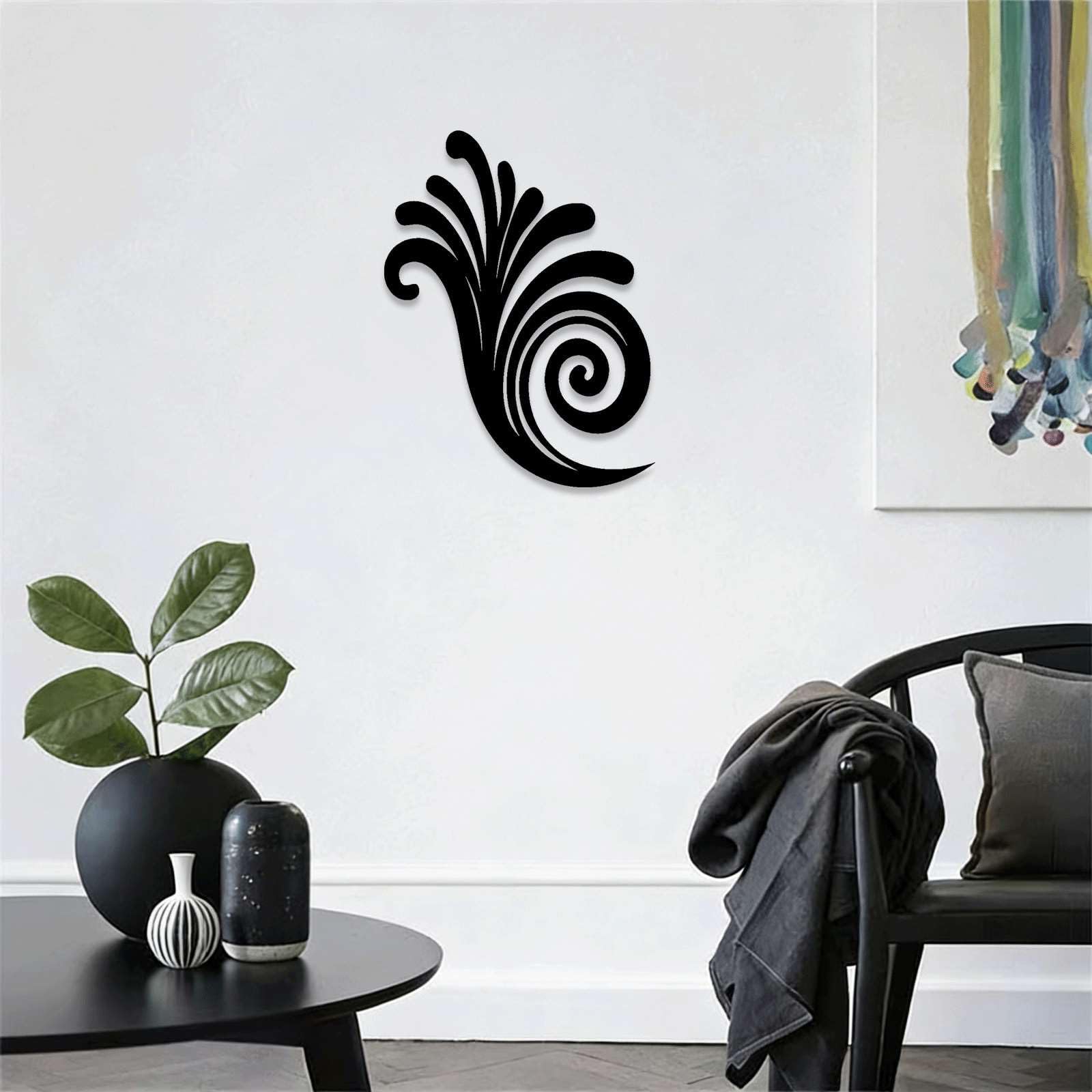Placa de metal para decoración de pared, diseño floral, 61 cm | Placa de metal para decoración de pared, diseño floral