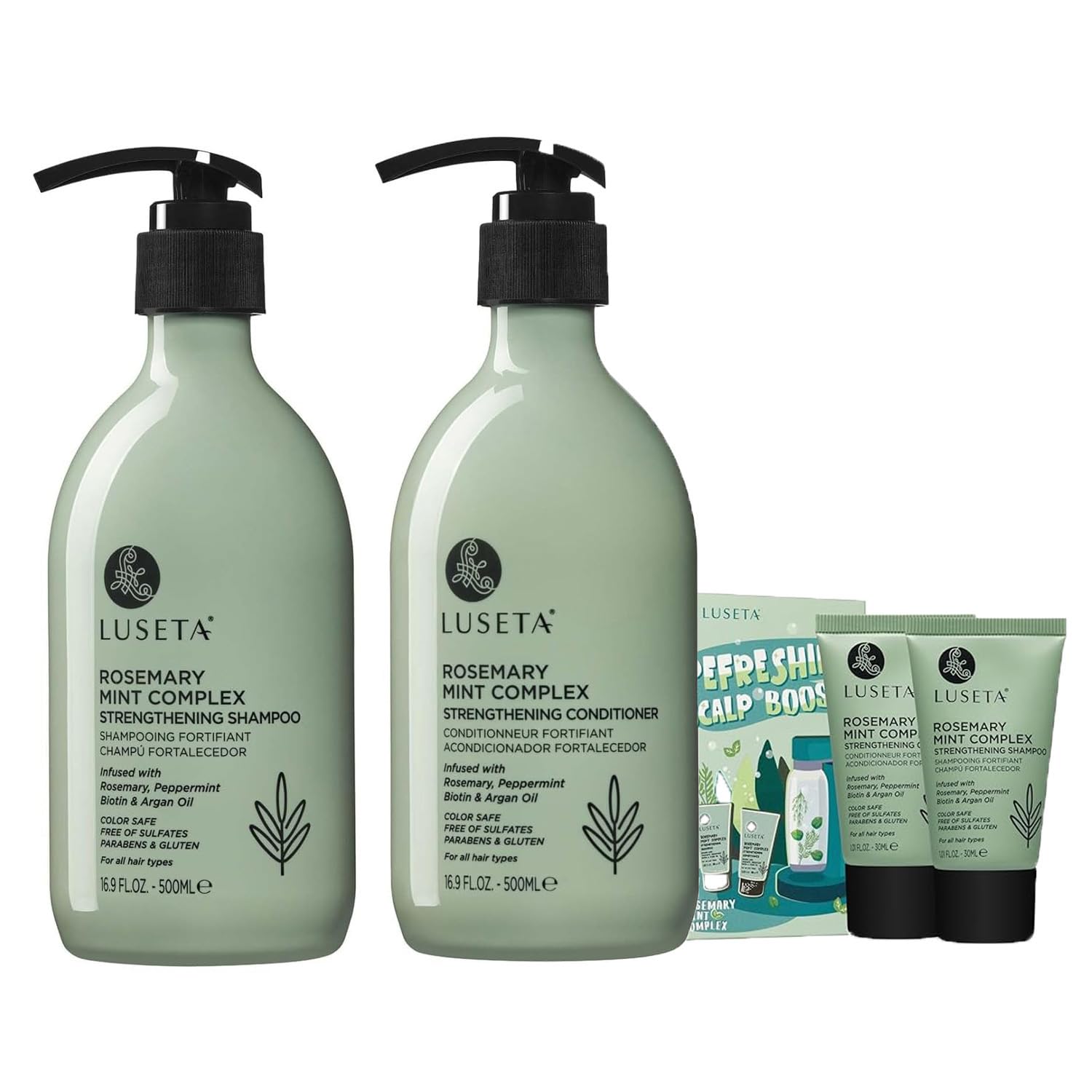 LUSETA Rosemary Shampoo and Conditioner Set & Rosemary
