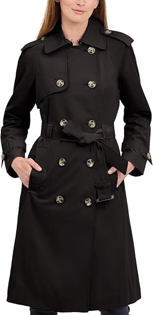 London Fog Women's Midi-Length Trench Coat