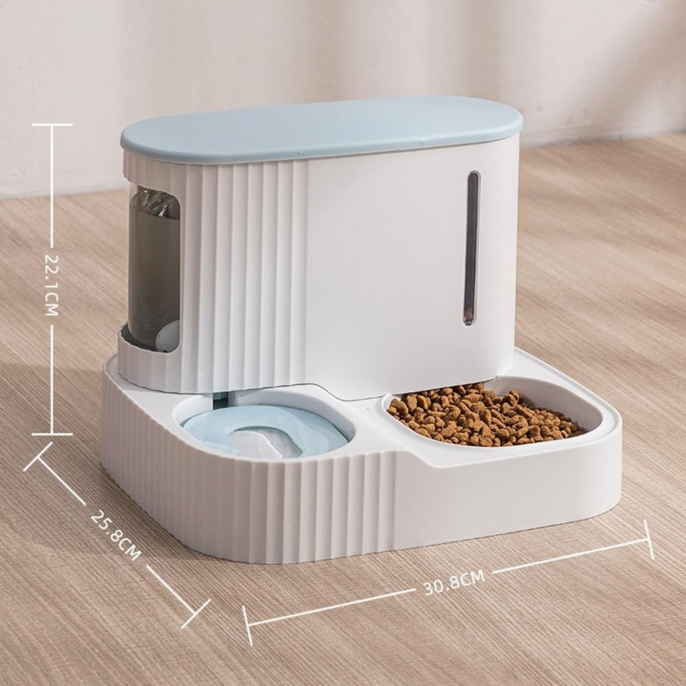 Juego de cuencos de agua y comida for gatos de gravedad 2 en 1, comedero automático for gatos, comedero for perros, comedero de gravedad for mascotas, dispensador automático de agua y dispensador de a
