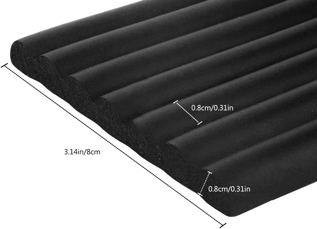 HROUEN 2 Pack Baby Proofing Edge & Corner Guards 6.5ft Multifunctional Child Safety Furniture Wide Bumper Table Sharp Edges Protector, Black : Everything Else