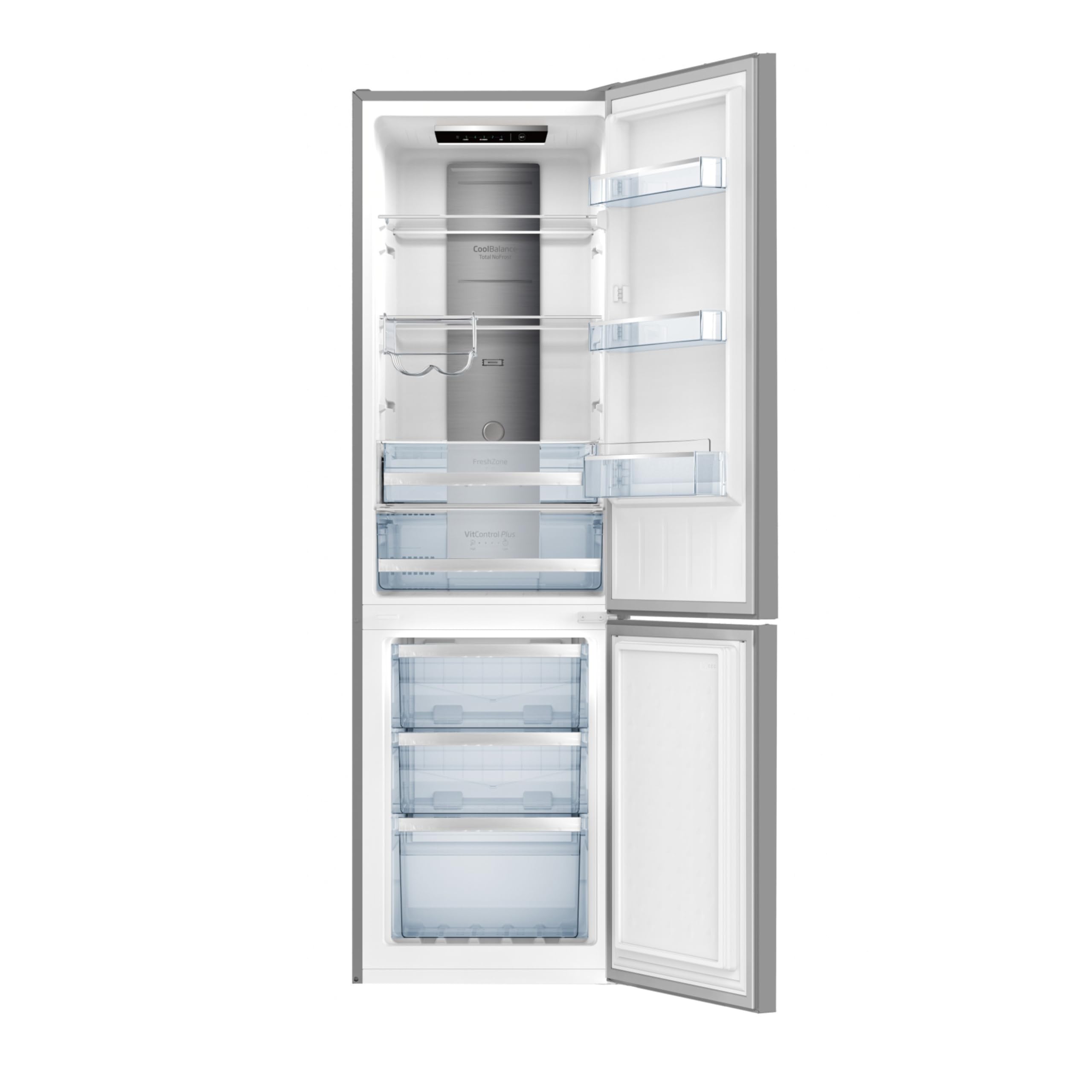 Amica KGCN 387 145 E - Réfrigérateur-congélateur - Réfrigérateur-congélateur - 170 cm de haut - Total NoFrost - Aspect acier inoxydable - Ligne VitControl Plus - Classe d'efficacité énergétique C
