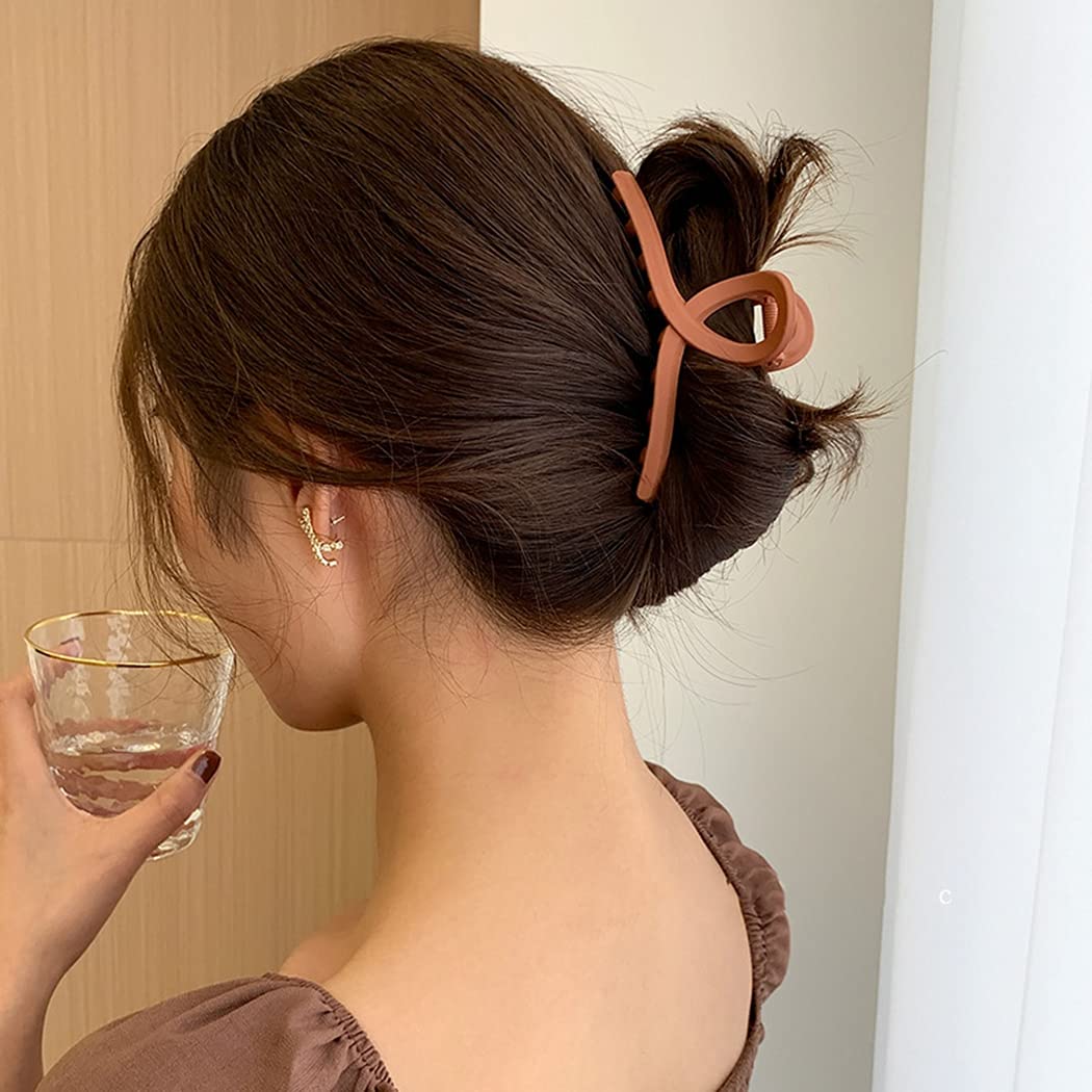 Hair Claw Clips for Women: Fascigirl 8 Color Large Butterfly Clips Big Hair Clips for Thin Hair 4.3 Inch Strong Hold Hair Clamps Matte Jaw Clips Nonslip Banana Claw Hair Clip for Girls Hair Styling Accessories : Beauty & Personal Care