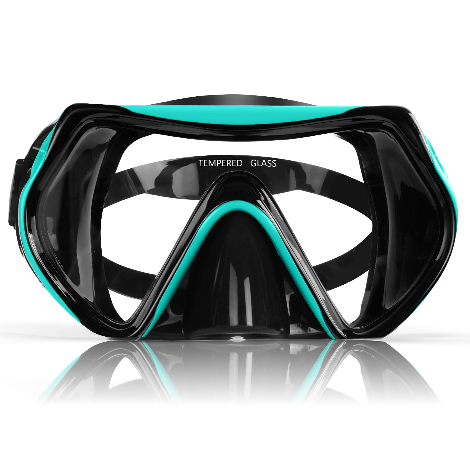 AOOSA Snorkel Mask, Greenish Black