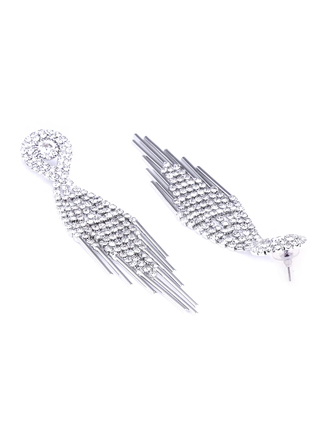 Crystal Danglers Earrings Long Chain Dangler For Anniversary