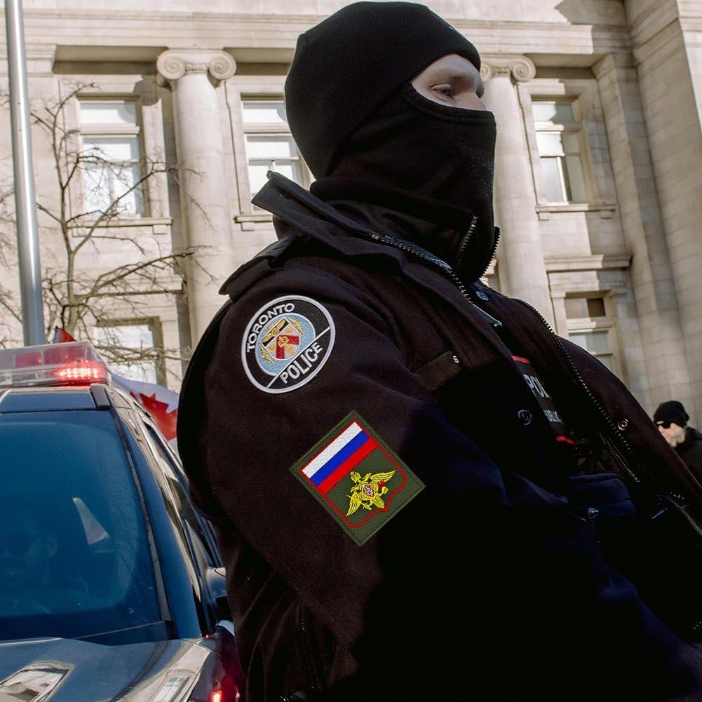 2 szt./zestaw flaga rosyjska haftowana naszywka aplikacja dwugłowy orzeł haftowana odznaka morale opaska wojskowa łatka