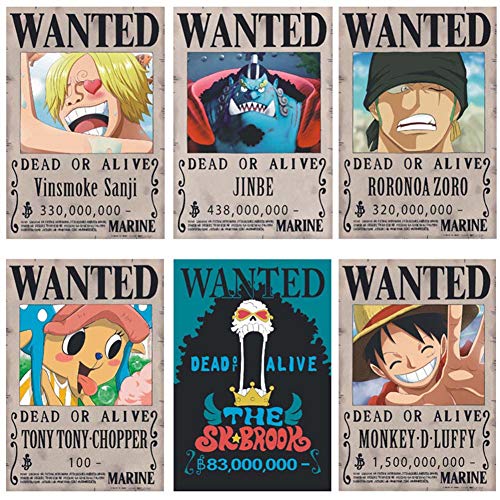 SGOT Set met 24 Anime One Piece Gezochte posters 28,5 × 19,5 cm, nieuwe editie, Luffy Zoro Boa · Hancock poster - Afbeelding 6