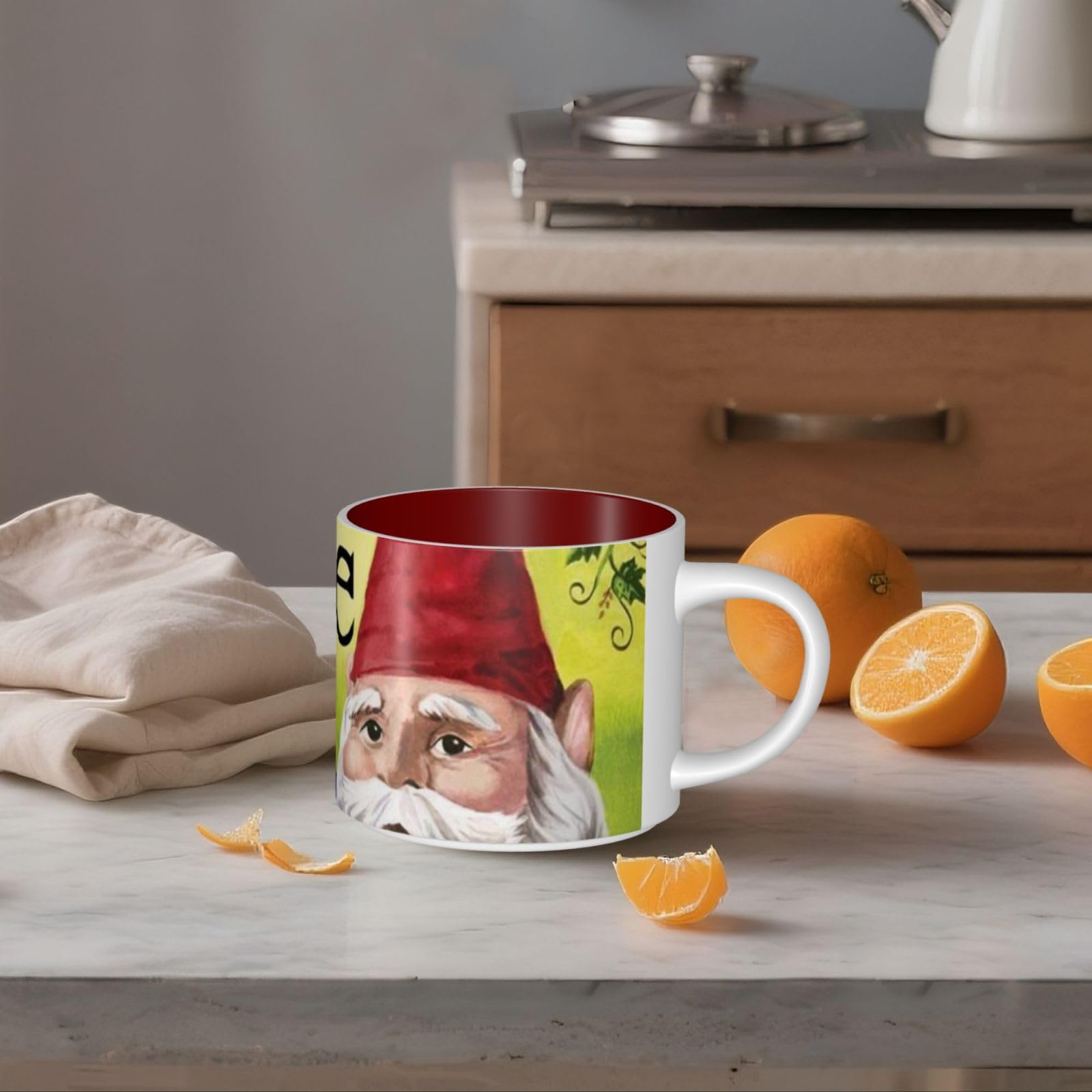 Kolorowe krasnale drukowane kubki ceramiczne o dużej pojemności kubek do kawy